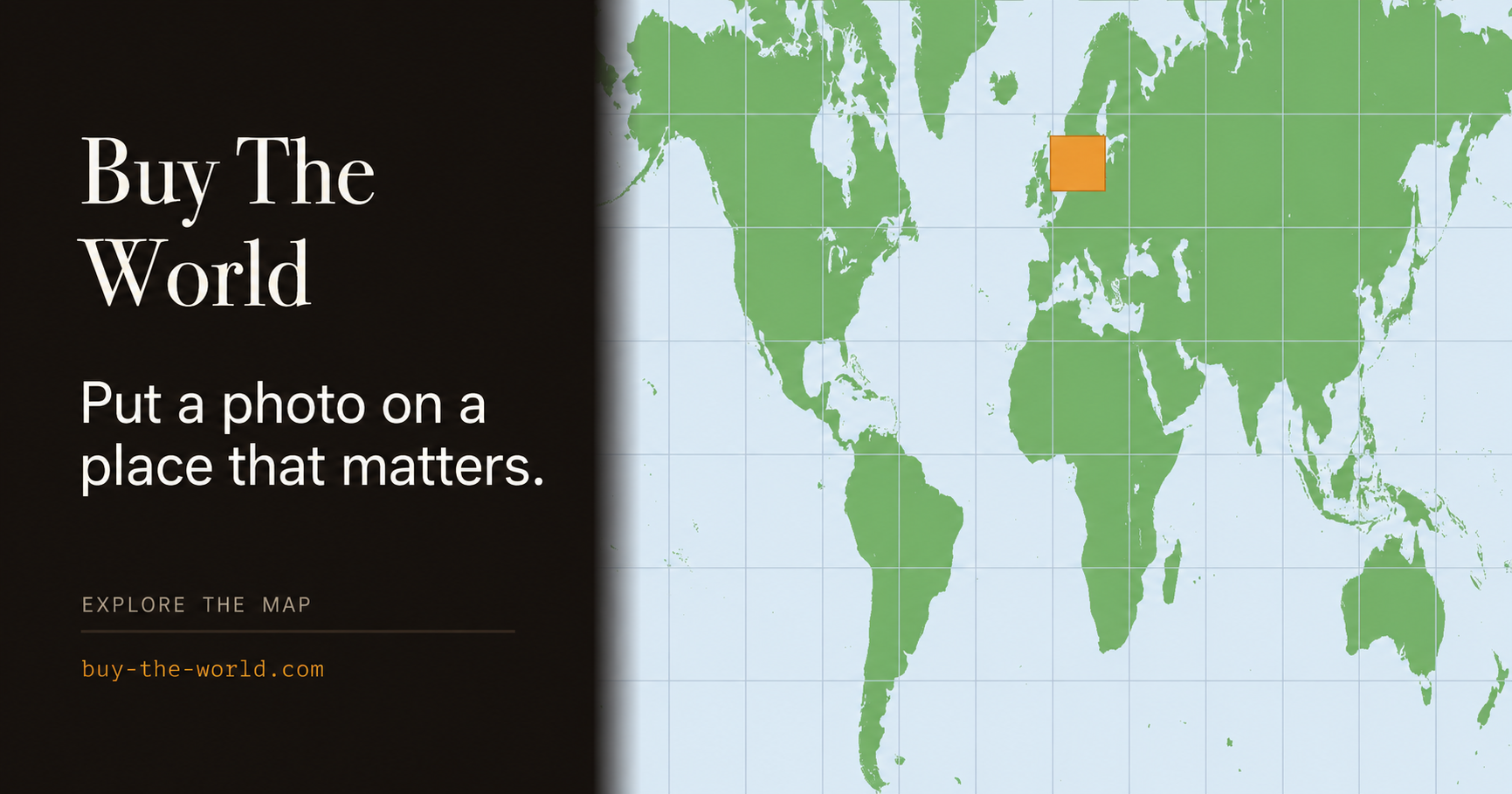 Buy The World — put a photo on a place that matters